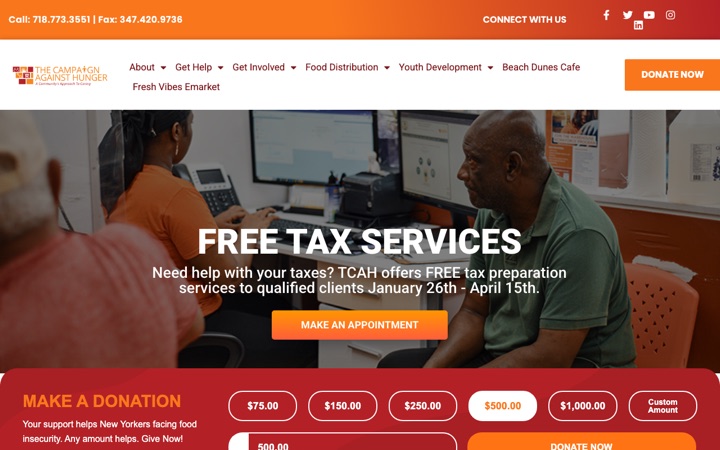 Campaign Against Hunger original website