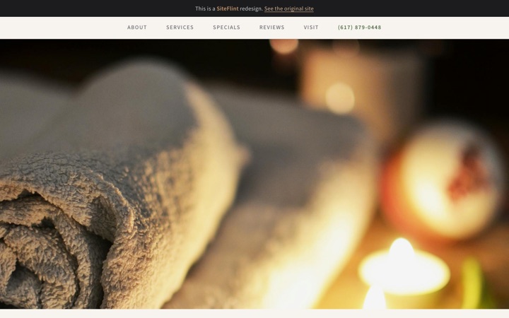 Harvard Foot Spa SiteFlint redesign