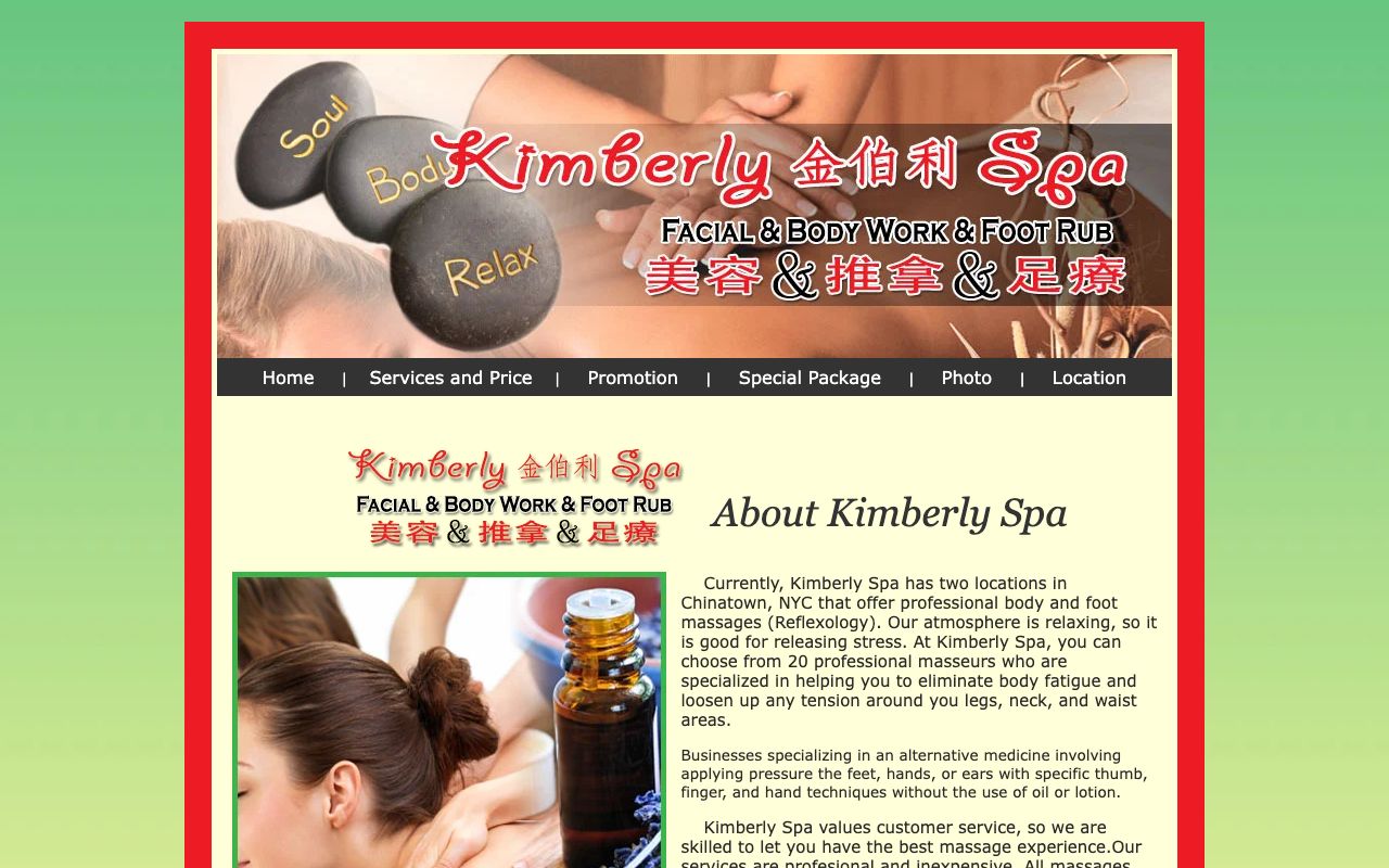 Kimberly Spa original website